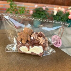 138013 Qidian Nie Chocolate Banana Bear Cake (Cream Clay Texture Series) / 七点捏 巧克力香蕉小熊蛋糕 (奶油泥触感系列)