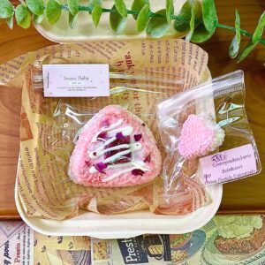 138017 Qidian Nie Plum Rose Rice Ball (Clay Texture Series) / 七点捏 梅子玫瑰饭团 (泥感触感系列)