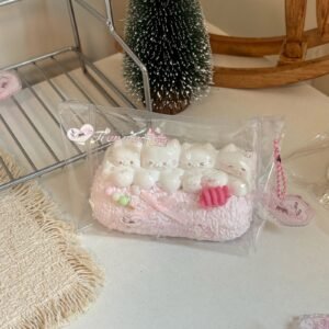 185012 Sweet Cat Nian Nian Cream Cat Four-Piece Set / 甜猫捏捏 奶油猫咪四连