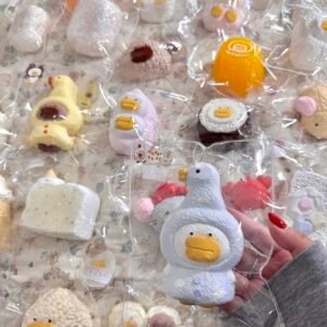 120012 Teddybear Blue Sky White Goose (Soft Squeeze-Dry Texture Series) / Teddybear 青空の白いガチョウ (ソフトスクイーズドライ触感シリーズ)