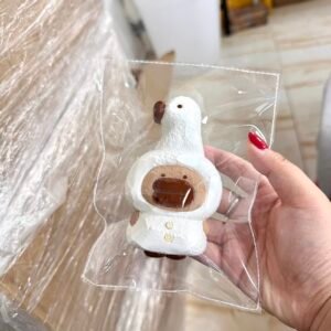 120013 Teddybear White Goose Poop Duck (Soft Squeeze-Dry Texture Series) / Teddybear 白いガチョウのうんちアヒル (ソフトスクイーズドライ触感シリーズ)