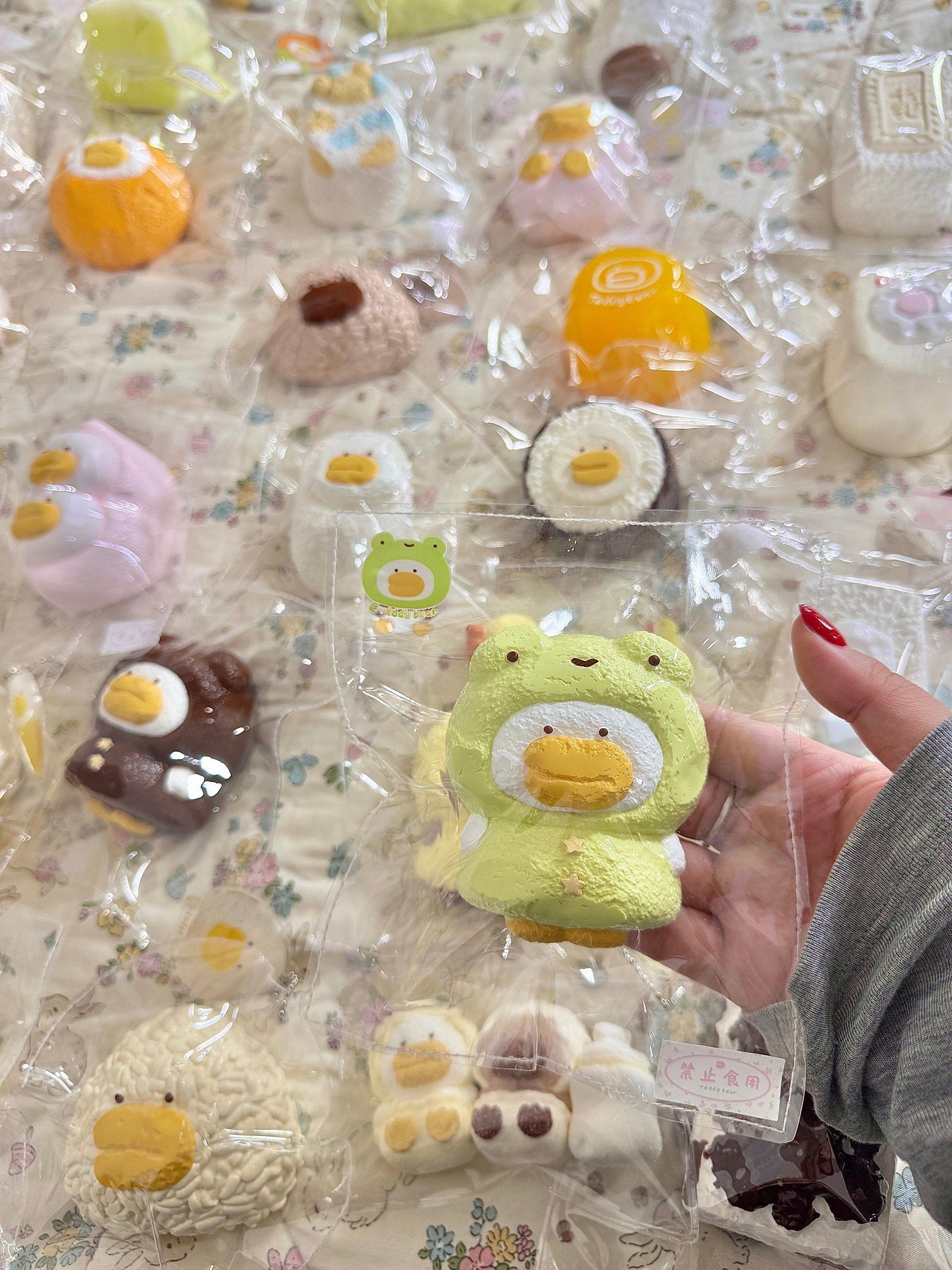 120016 Teddybear Little Frog Dada Duck (Soft Squeeze-Dry Texture Series) / Teddybear 小さなカエルダダアヒル (ソフトスクイーズドライ触感シリーズ)
