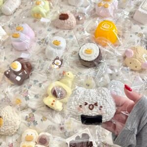 120035 Teddybear Cat Onigiri (Glutinous Cream Texture Series) / Teddybear 猫おにぎり (もちクリーム触感シリーズ)