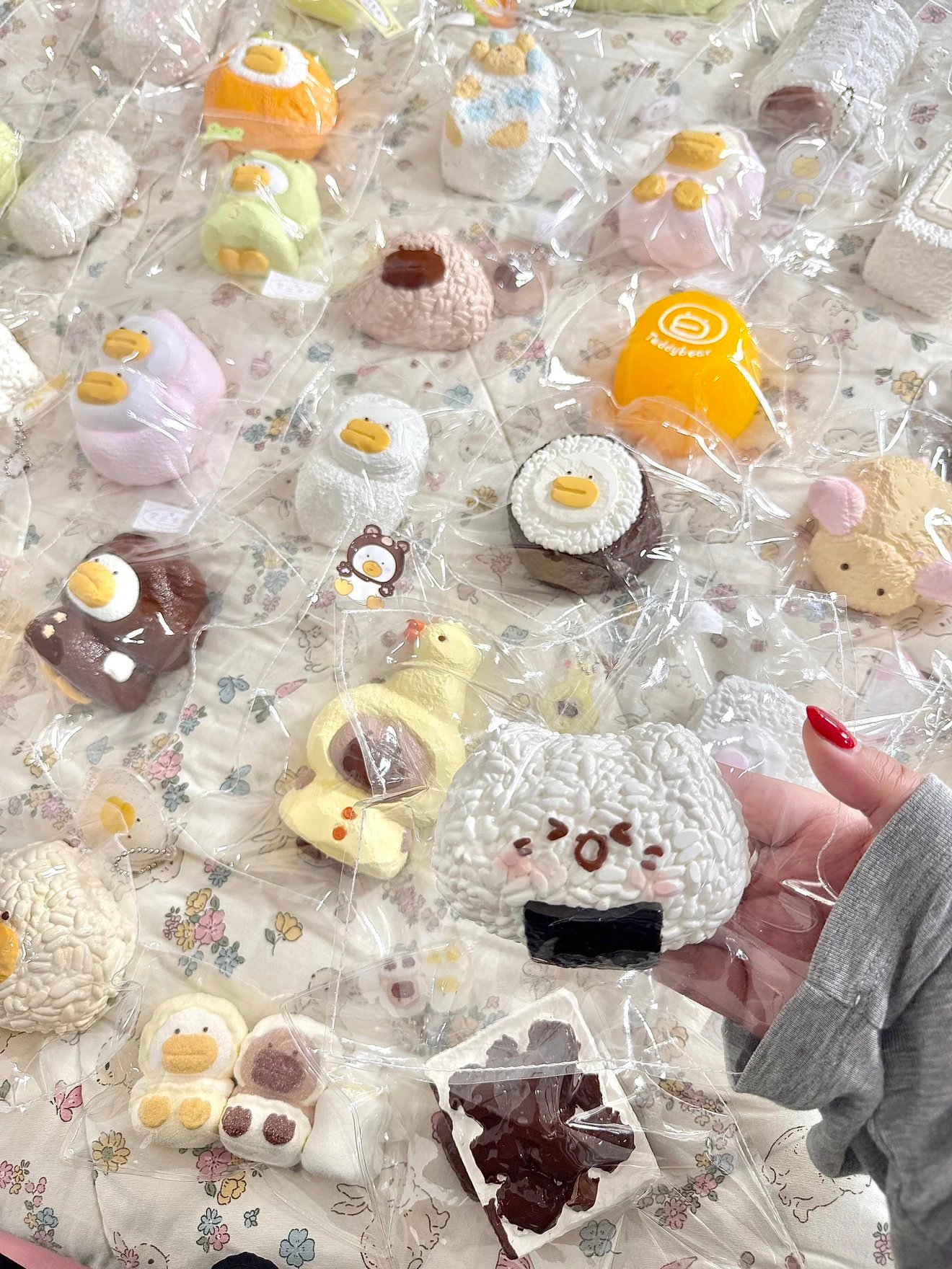 120035 Teddybear Cat Onigiri (Glutinous Cream Texture Series) / Teddybear 猫おにぎり (もちクリーム触感シリーズ)