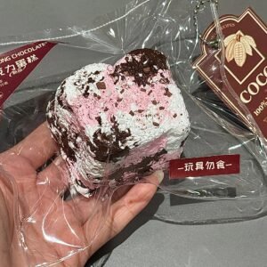 162002 Tongtong Nienie Pink Chocolate QQ Toast (Rubber Clay Texture Series) / 彤彤的捏 粉巧QQ吐司(橡皮泥触感系列)