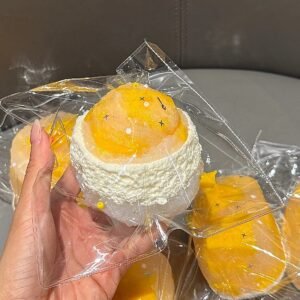 162016 Tongtong Nienie Mango Ice Cream Round Toast (Rubber Clay Texture Series) / 彤彤的捏 芒果冰淇淋圆吐司（橡皮泥触感系列）