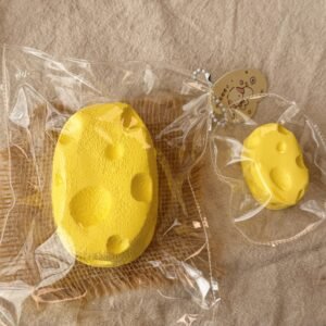 196007 Xiaopi Nienie Cheese Mother-and-Child Bun (Clay Feel Texture Series) / 小屁捏捏 子母包（泥感触感系列）