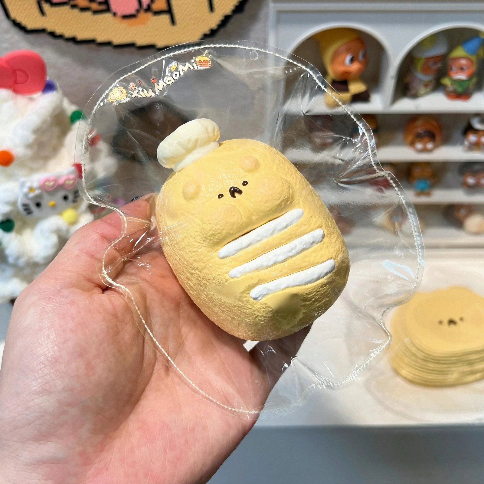 125020 Xiu Maomi Nienie Baguette Chef Mouse (Glutinous Cream Texture Series) / 修猫咪捏捏 法棍厨鼠 (糯奶油触感系列)