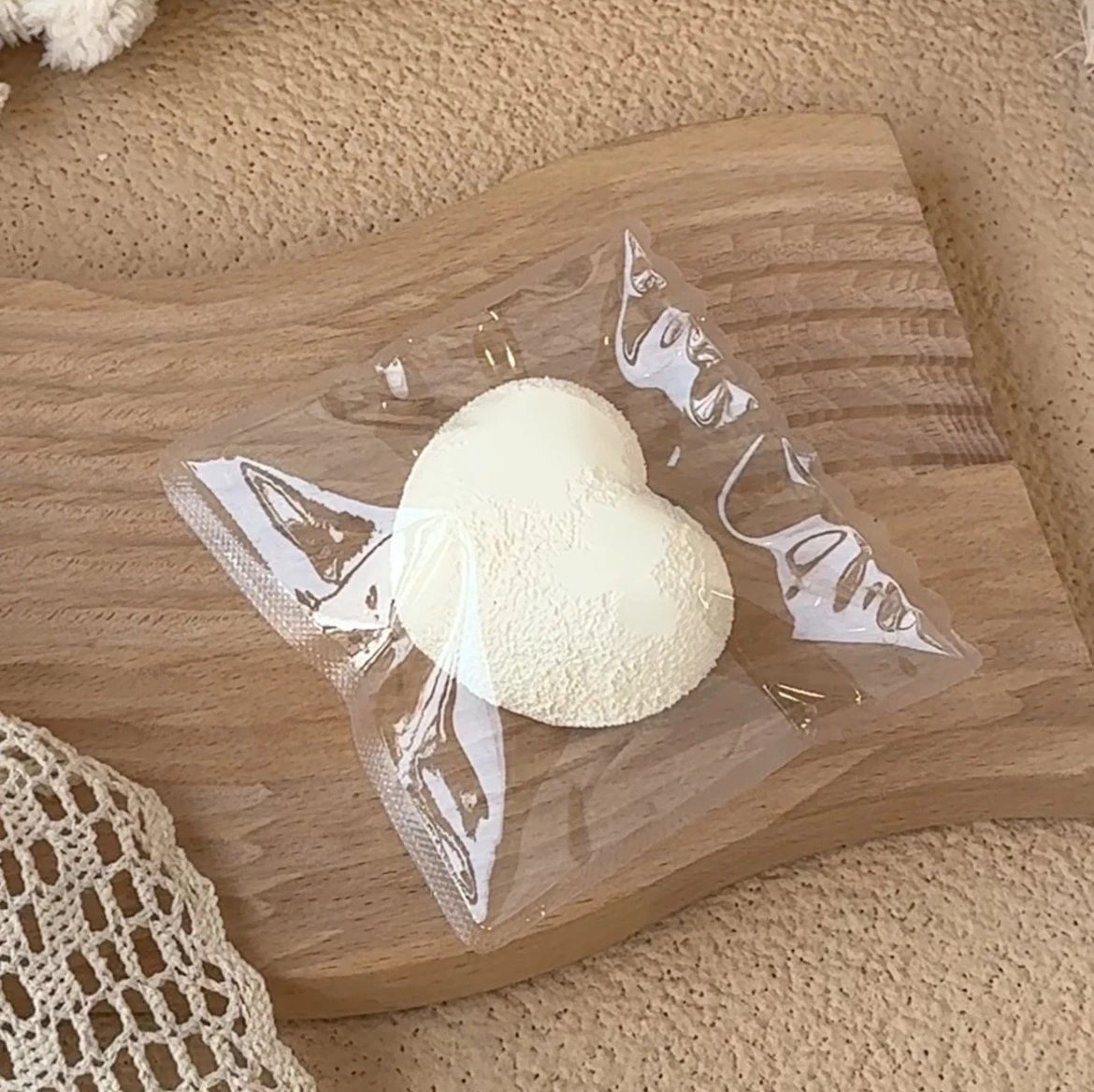 173044 Xiao Ya Cai Cai Heart Sugar Candy (Frozen Low-Resistance Clay Texture Series) / 小牙菜菜 爱心砂糖糖果(冰冻降阻版)