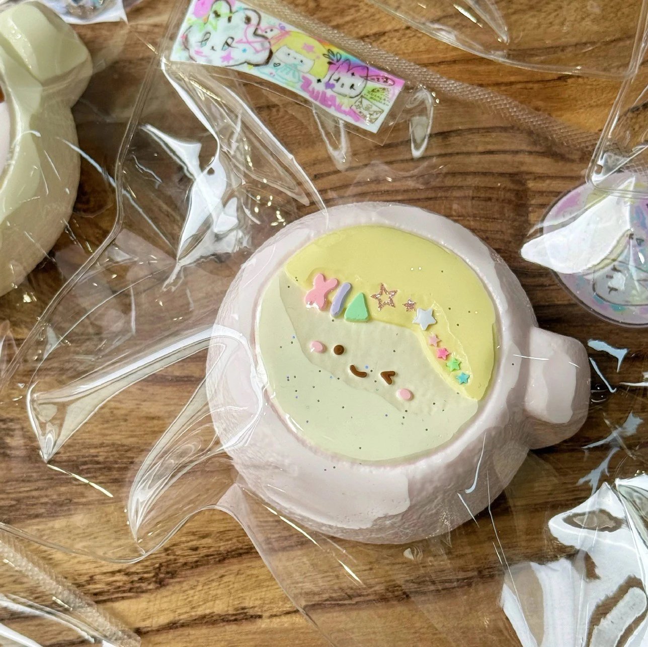 140021 Zulala Doll Face Coffee Cup Pink Cup (Frozen Cream Texture Series) / 祖拉拉 娃娃脸咖啡杯(粉杯) (冻奶油触感系列)