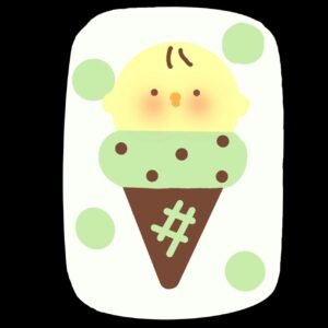 231012 Abaibai Nienie Chick Ice Cream Cone (Rich Yogurt Texture Series) / 阿白白白的捏 小鸡甜筒 (醇酸奶触感系列)