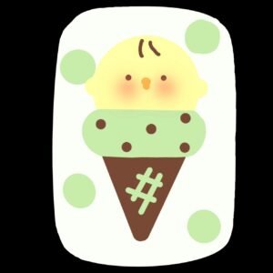 231013 Abaibai Nienie Chick Ice Cream Cone (Soft Cream Texture Series) / 阿白白白的捏 小鸡甜筒 (绵奶油触感系列)