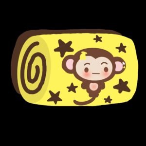 231015 Abaibai Nienie Monkey Cake Roll (Soft Cream Texture Series) / 阿白白白的捏 猴子蛋糕卷 (绵奶油触感系列)