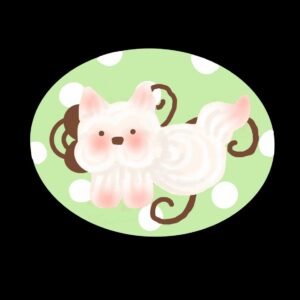 231018 Abaibai Nienie Green Polka Dot Westie (Soft Cream Texture Series) / 阿白白白的捏 绿波点西高地 (绵奶油触感系列)