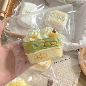 270006 Burning Ice Cream Matcha Yuzu Ice (Dry Cream Clay Texture Series) / 着火的冰淇淋 抹茶柚子冰 (干奶油触感系列)
