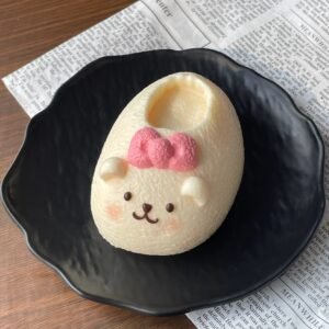 258007 Cheese Berry Handmade Self-Mocking Bear Cotton Slipper - Girl (Watery Thin Cream Texture Series) / 芝士莓莓Hand made 自嘲熊小棉拖・Girl (稀奶油水感触感系列)