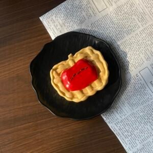 258010 Cheese Berry Handmade Red Apple Waffle Pie (Watery Thin Cream Texture Series) / 芝士莓莓Hand made 红苹果华夫派 (稀奶油水感触感系列)