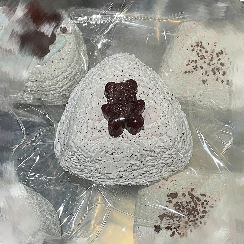 182016 Cotton Candy Nian Pink Bear Rice Ball (Light Cream Texture Series) / 棉花糖捏 ピンクのくまおにぎり (ライトクリーム触感シリーズ)