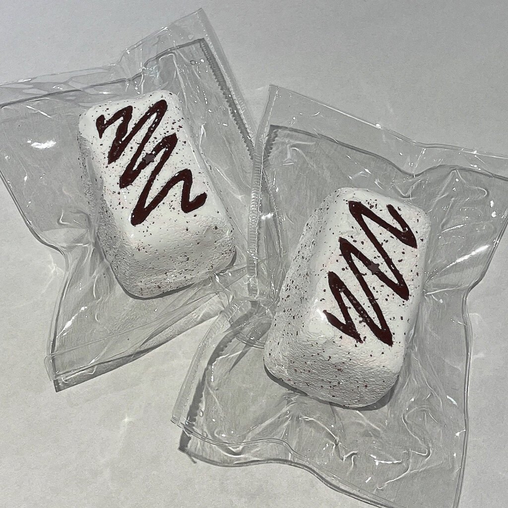 182031 Cotton Candy Nian Pink Chocolate Milk Brick (Dry Cream Texture Series) / 棉花糖捏 ピンクチョコのミルクブリック (ドライクリーム触感シリーズ)