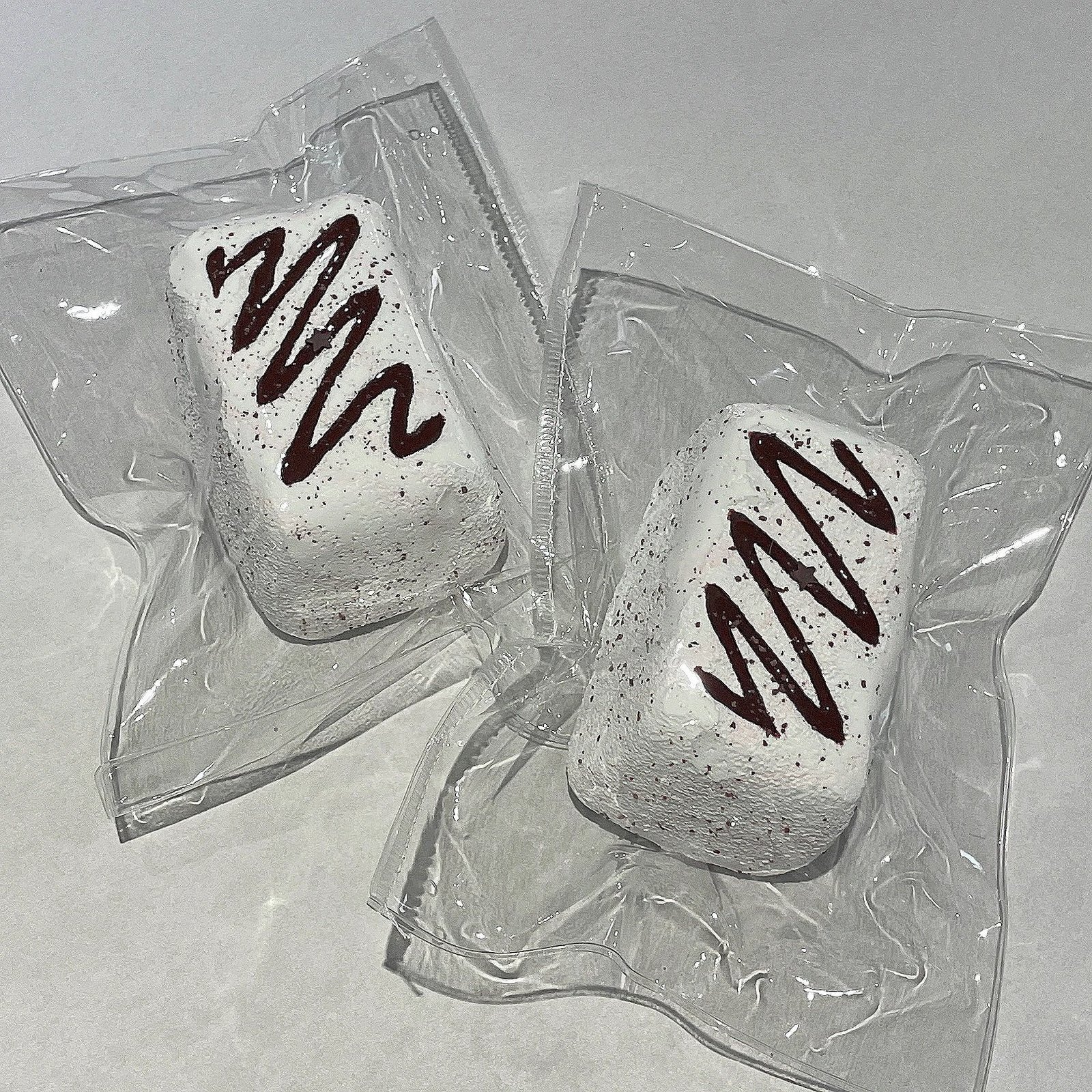 182031 Cotton Candy Nian Pink Chocolate Milk Brick (Dry Cream Texture Series) / 棉花糖捏 ピンクチョコのミルクブリック (ドライクリーム触感シリーズ)