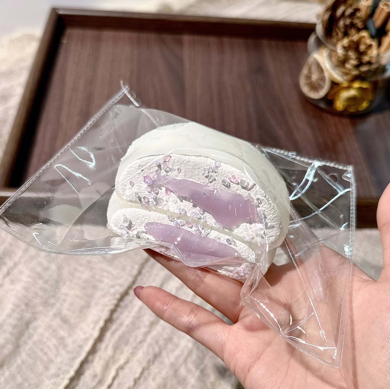 285 DAMI Blueberry Double-Layer Mochi (Light Cream Texture Series) / DAMI捏捏 蓝莓双层糯米滋(轻奶油触感系列)