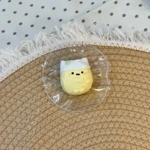 62079 Kaka Shop Squishy Yellow Headscarf Dango (Moldable Clay Texture Series) / kaka shop捏捏 头巾团子(黄)(可塑泥触感系列)
