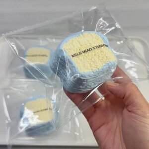 242053 Kele Miao Squishy Blue Mille Crepe Toast (Fluffy Cream Clay Texture Series) / 可乐妙 蓝色千层吐司?蓬松乳膏触感系列?