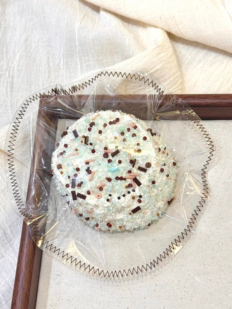99001 Lady Deng Thin Chocolate Gravel Double-Layer Round Toast (Dry Cream Texture Series) / Lady Deng 薄チョコ砕石二層丸トースト (ドライクリーム触感シリーズ)