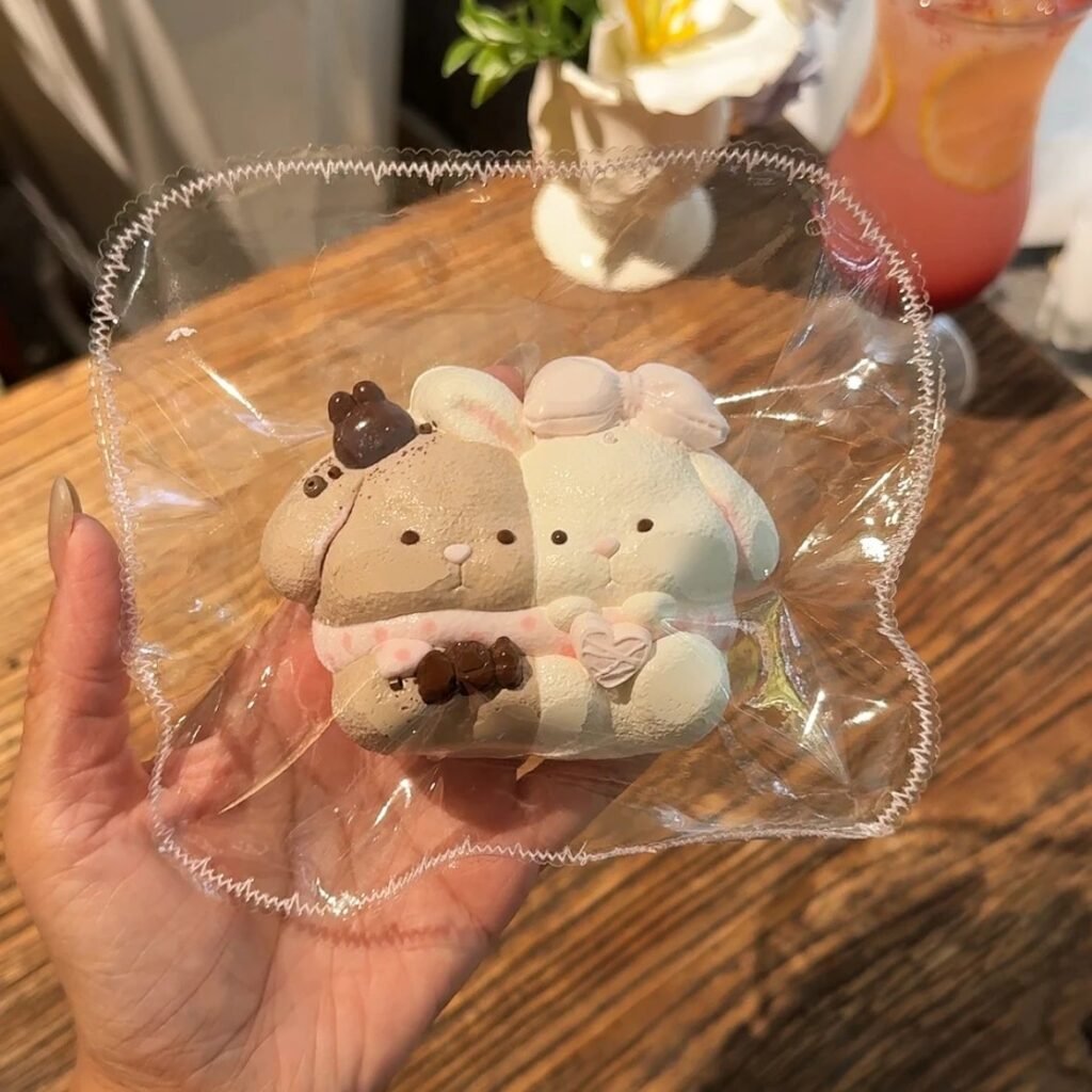 829 MOKK Cocoa Cream Twin Bunnies (Cream Clay Texture Series) / 抹可可 ココアクリームのツインうさぎ (クリームクレイ触感シリーズ)