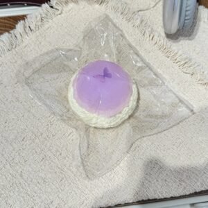 221005 Nian Nian Da Wang Large Purple Butterfly Cream Puff Ball (Light Glue Texture Series) / 念念大王 大号紫蝶奶芙团 (微留胶触感系列)