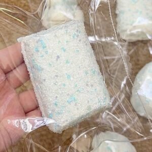 135037 Ohmo Nienie Blue Sprinkle Double Marshmallow (Heat Pad Cream Cheese Clay Texture Series) / ohmo捏捏 白胚蓝碎碎双层棉花糖 (加热垫干酪泥触感系列)