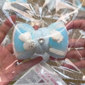 267001 Puffnie Ice Blue Bow (Food-Grade Silicone Texture Series) / Puffnie捏捏 冰蓝蝴蝶结 (食品级硅胶触感系列)