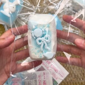 267008 Puffnie Ice Blue Candy Toast (Food-Grade Silicone Texture Series) / Puffnie捏捏 冰蓝糖果吐司 (食品级硅胶触感系列)
