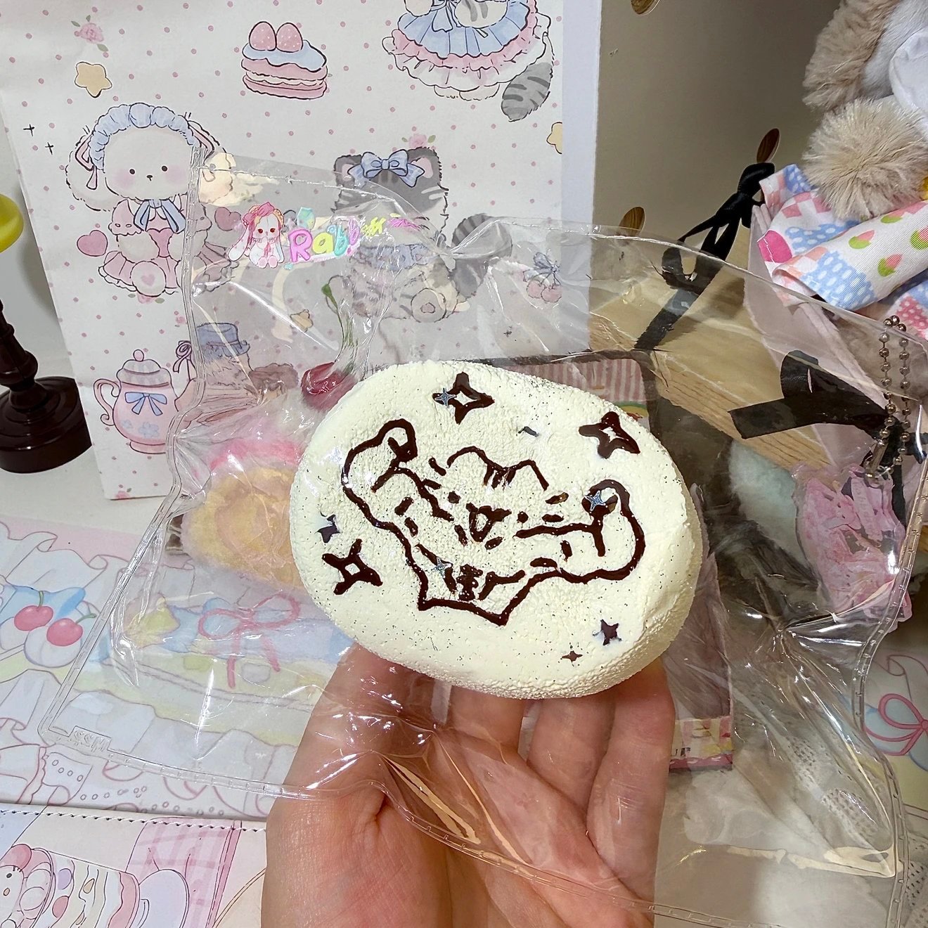 106018 Rabb Muscular Cat (Yogurt Clay Texture Series) / Rabb 啾啾 腹筋ねこ (ヨーグルトクレイ触感シリーズ)