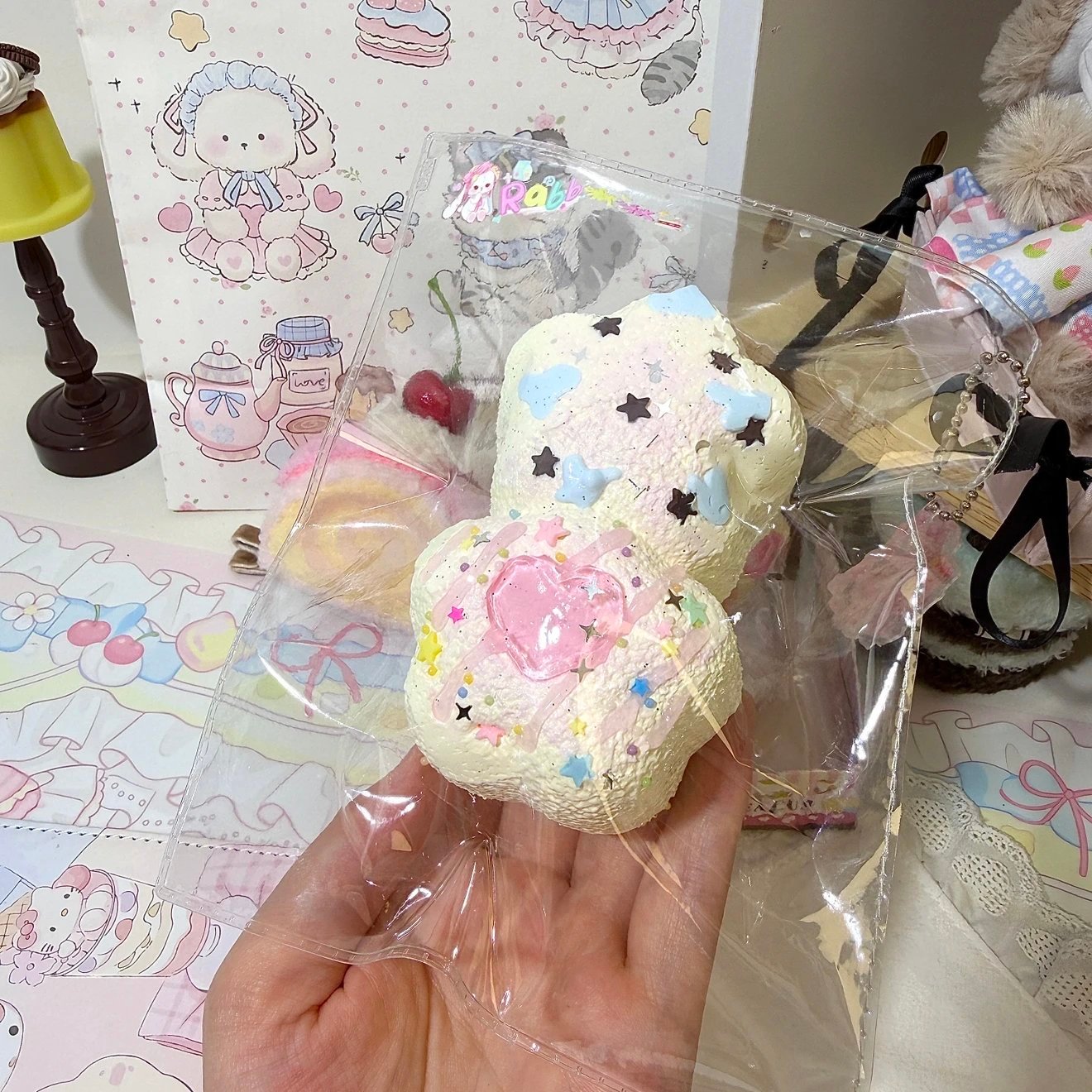 106023 Rabb Twin Stars (Yogurt Clay Texture Series) / Rabb 啾啾 ふたご星 (ヨーグルトクレイ触感シリーズ)