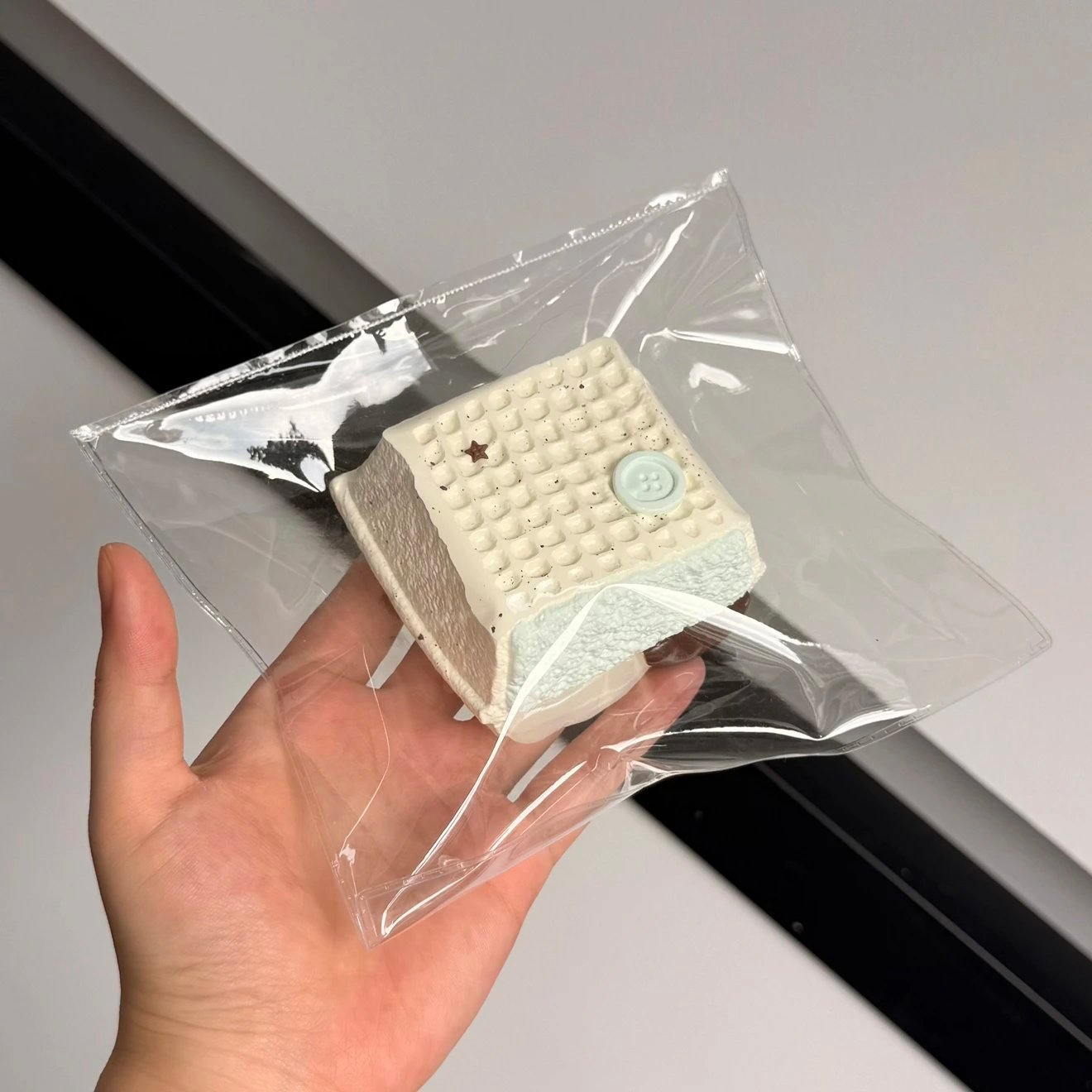 329001 Rubyshop Mint Chocolate Coconut Cake Square (Fluffy Clay Texture Series) / Rubyshop ミントチョコココナッツのスクエアケーキ (ふんわりクレイ触感シリーズ)