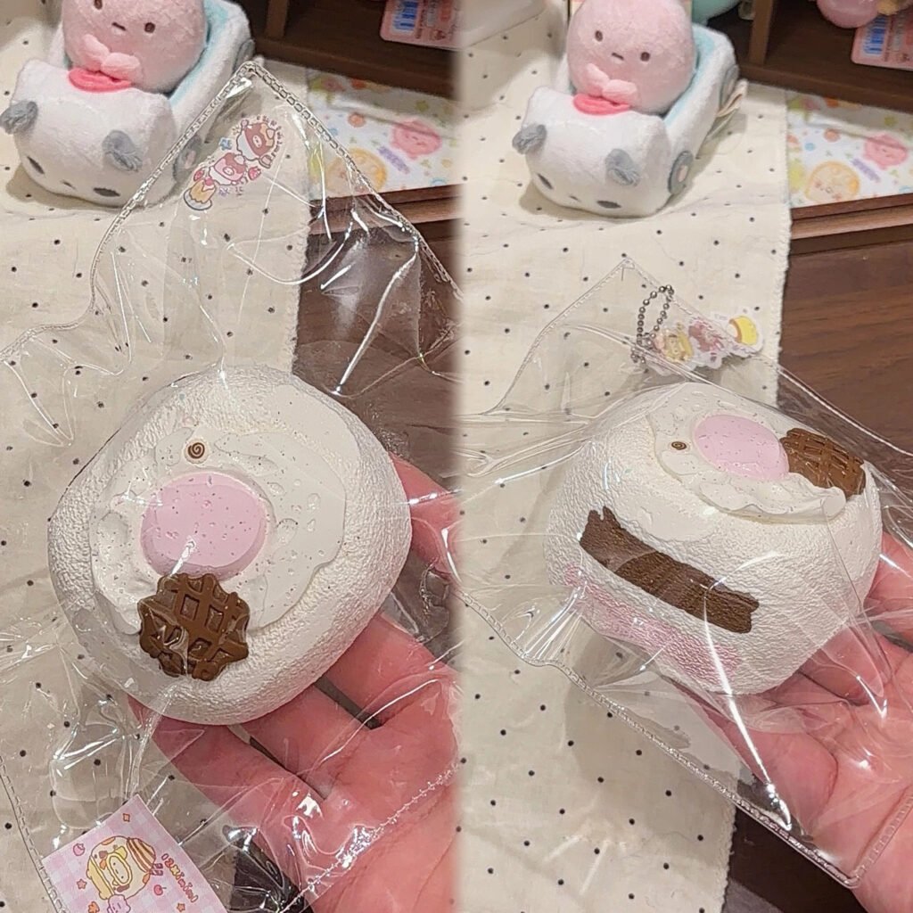 107057 12Xininl Strawberry Egg Senbei (Glutinous Milk Clay Texture Series) / 12Xininl捏捏小店 いちご卵せんべい (もちミルククレイ触感シリーズ)
