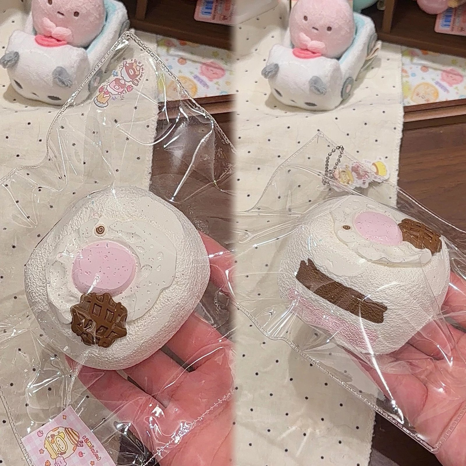 107057 12Xininl Strawberry Egg Senbei (Glutinous Milk Clay Texture Series) / 12Xininl捏捏小店 いちご卵せんべい (もちミルククレイ触感シリーズ)