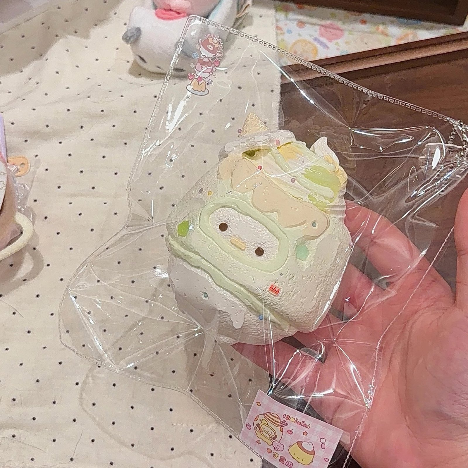 107062 12Xininl Green Grape Pudding (Glutinous Milk Clay Texture Series) / 12Xininl捏捏小店 マスカットプリン (もちミルククレイ触感シリーズ)