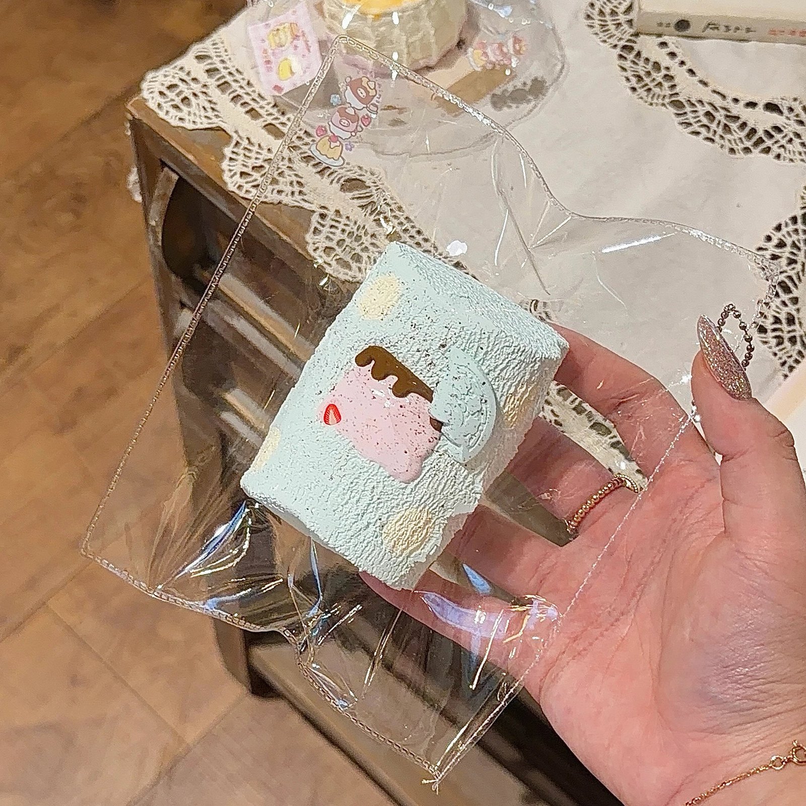 107065 12Xininl Pudding Sea Salt Marshmallow (Paper Clay Texture Series) / 12Xininl捏捏小店 プリンシーソルトマシュマロ (紙粘土触感シリーズ)