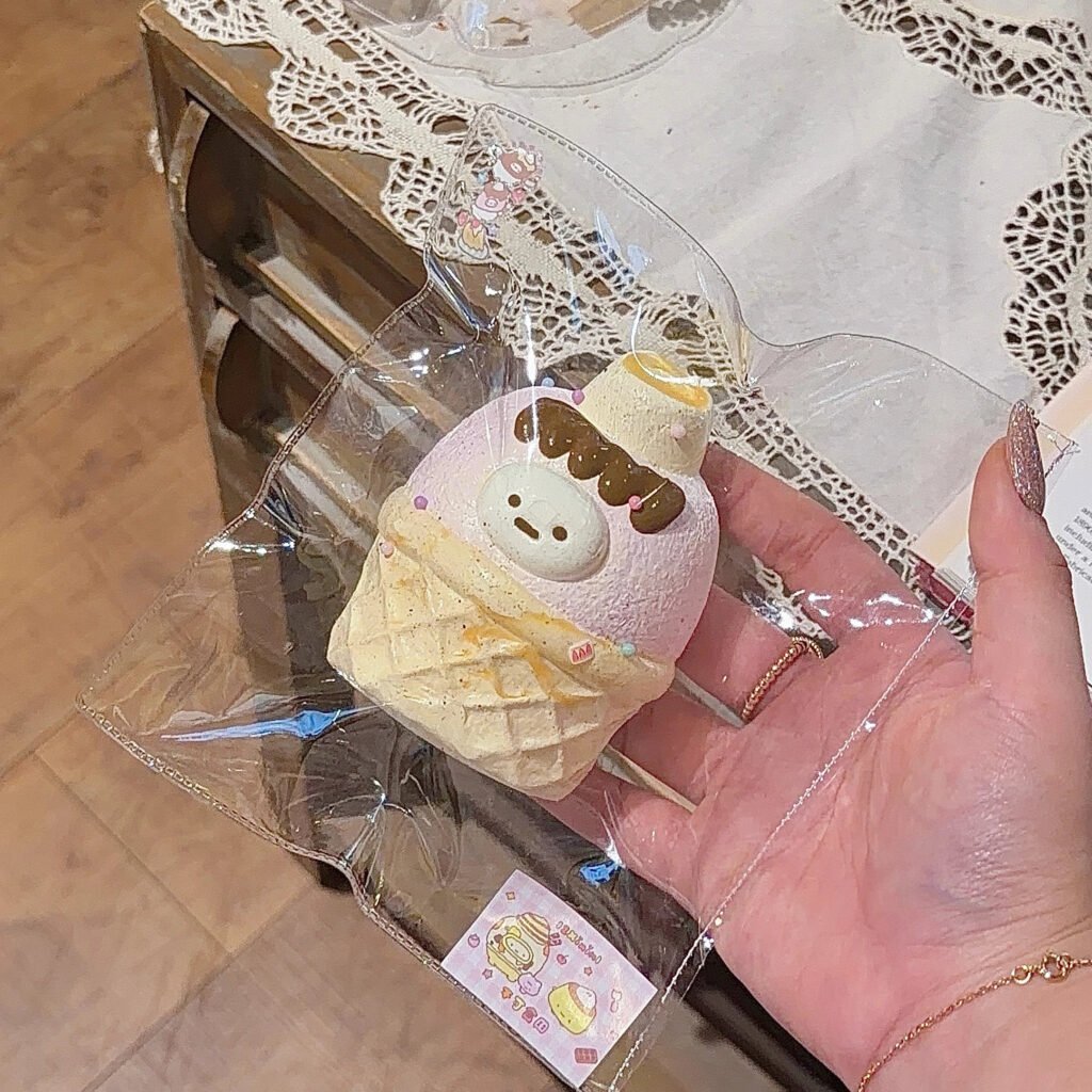 107088 12Xininl Pudding Ice Cream Cone (Glutinous Cream Texture Series) / 12Xininl捏捏小店 プリンアイスクリームコーン (もちクリーム触感シリーズ)