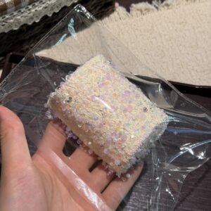 52022 Xiao Lin Jiang Purple Crushed Stone Double-Layer Marshmallow (Soft Milk Cream Texture Series) / 小琳酱捏捏 紫色碎石双层棉花糖 (软乳膏触感系列)