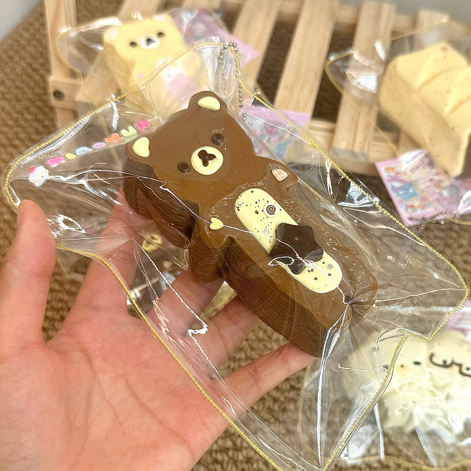 64037 Xiao Xun BB Bear Brother Stick (Cheese Clay Texture Series) / 小桪bb 熊哥条条 (奶酪泥触感系列)