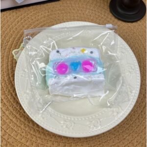 268005 Zhao Zhao Handmade Star White Blue Sandwich (Food-Grade Silicone Texture Series) / 招招手作 星白夹心蓝三明治 (食品级硅胶触感系列)