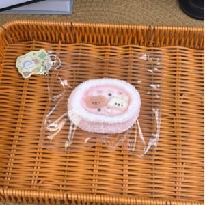 268007 Zhao Zhao Handmade Pink Bunny Bear Senbei (Food-Grade Silicone Texture Series) / 招招手作 粉色小兔小熊仙贝 (食品级硅胶触感系列)