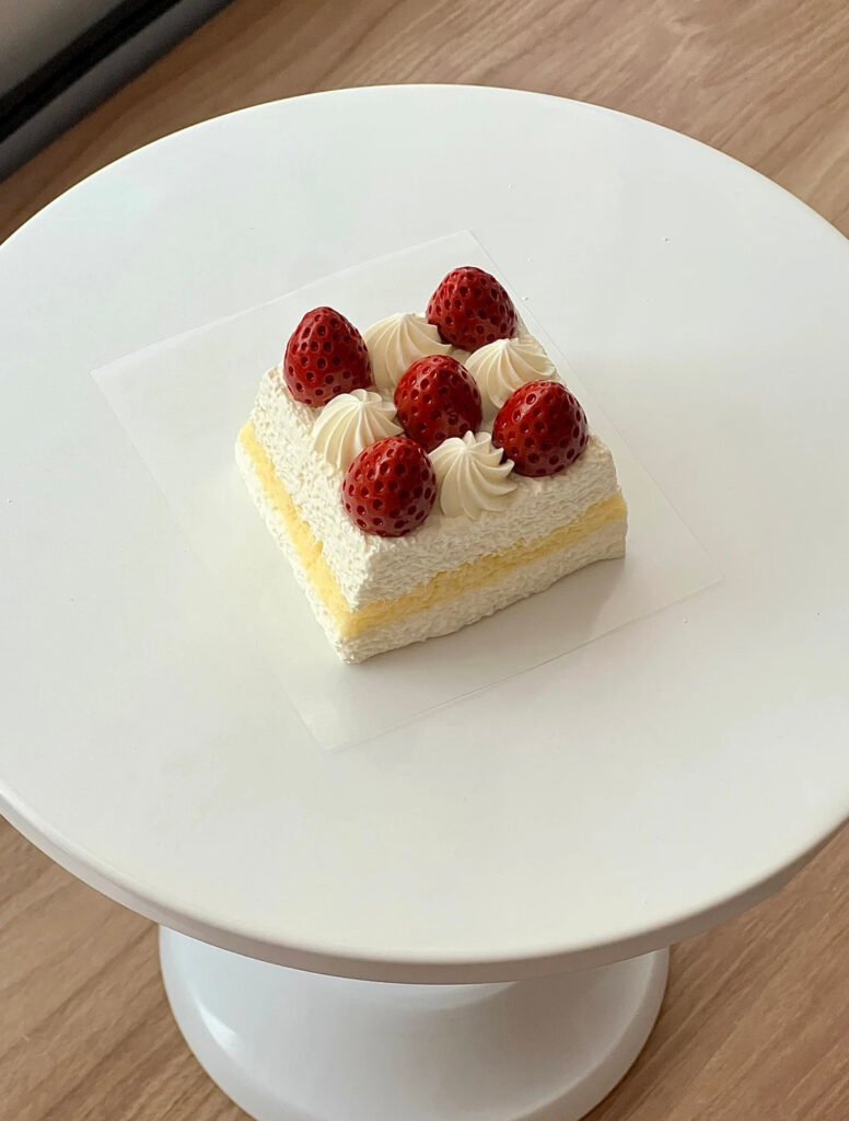 355004 Aolun Studio Strawberry Petit Square (Cream Clay Texture Series) / 奥伦在捏 草莓小方（奶油泥触感系列）