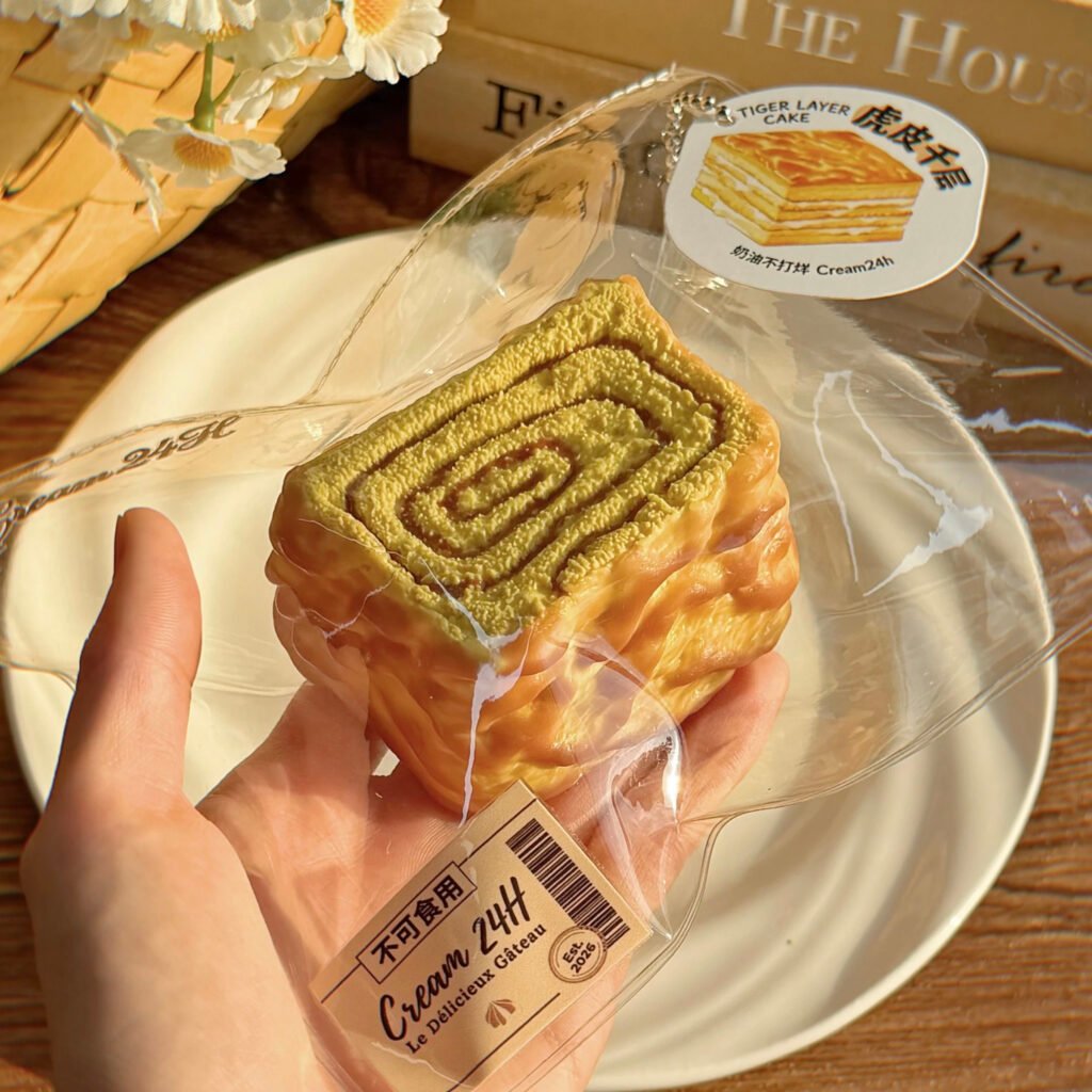 145015 Cream24H Tiger-Stripe Square Roll (Cream Clay Texture Series) / 奶油不打烊Cream24H 虎皮方形卷（奶油泥触感系列）