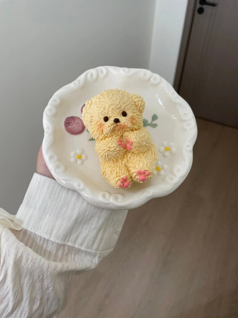 258050 Cheese Berry Handmade Teddy Puppy (Pure Clay Texture Series) / 芝士莓莓Hand made 泰迪小狗（纯泥感触感系列）