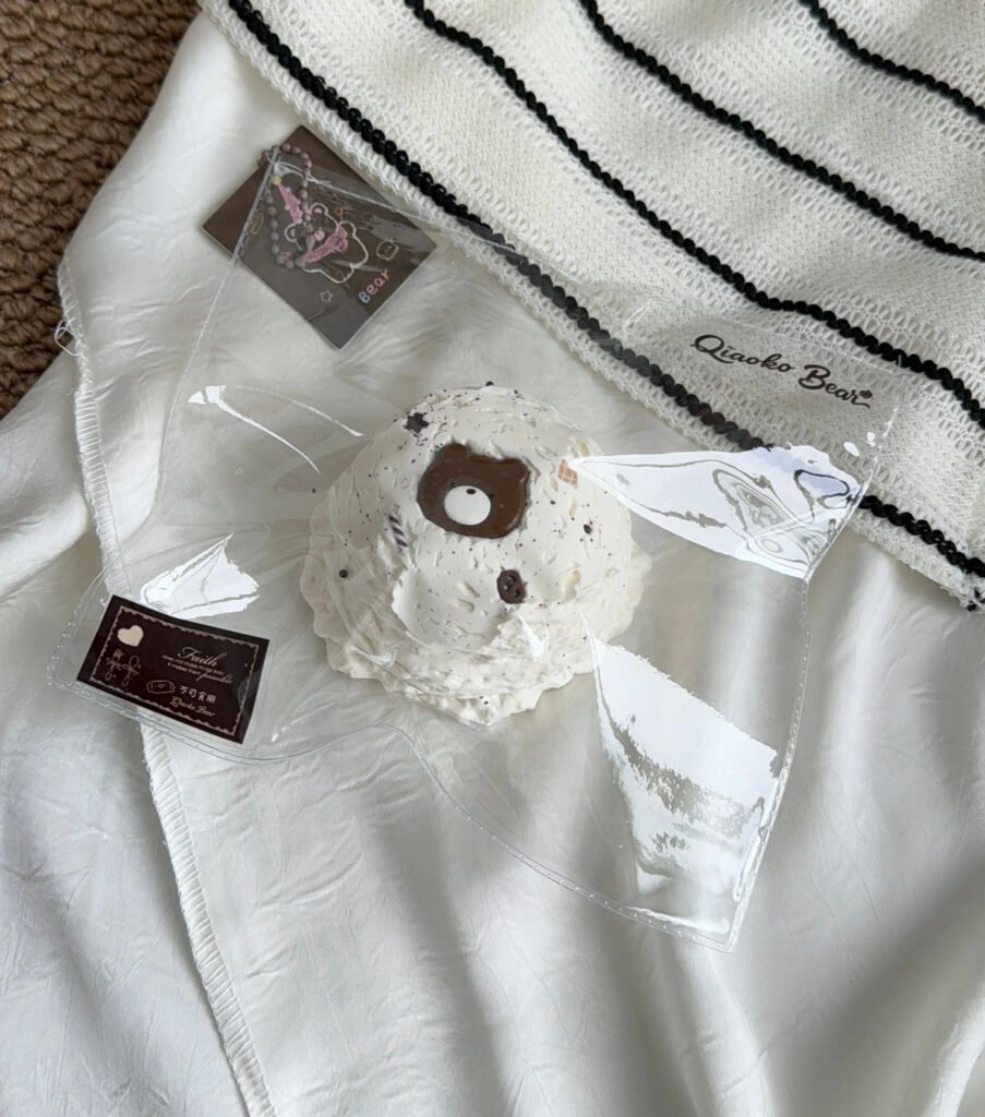 45012 Choco Bear Bear Double-Scoop Ice Cream (Light Yogurt Texture Series) / 巧可熊捏捏 小熊双层冰淇淋球（轻酸奶触感系列）