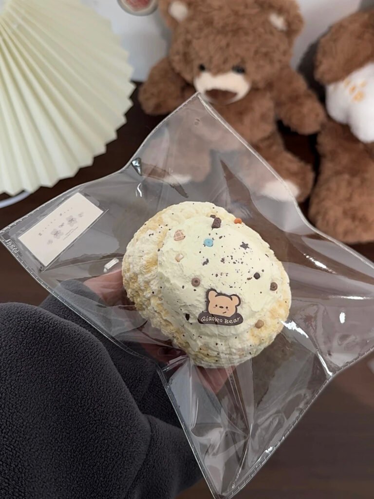 45036 Choco Bear Milk Coffee Senbei Ice Cream (Yogurt Texture Series) / 巧可熊捏捏 ミルクコーヒーせんべいアイスクリーム（ヨーグルト触感シリーズ）